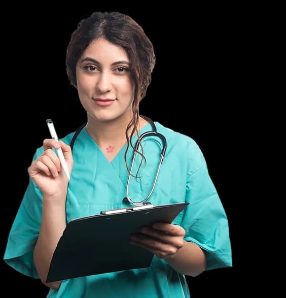Healthcare professional with tablet
